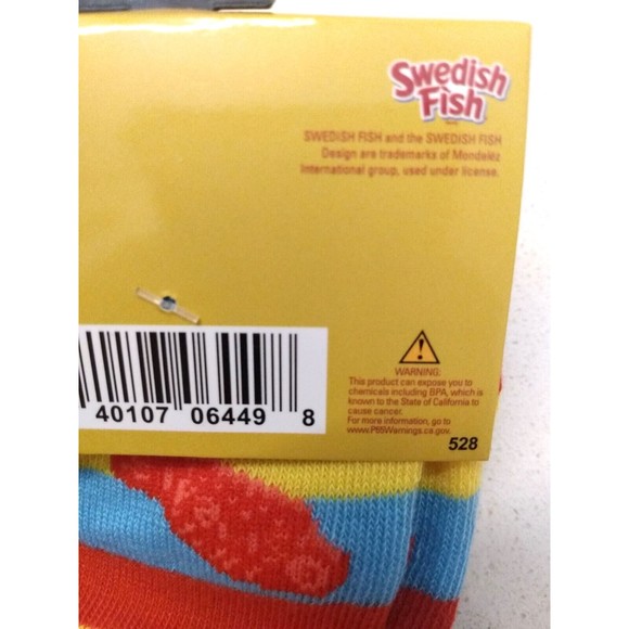 Yoohoo Oscar Mayer Swedish Fish Novelty Crew Socks Men's Shoe Size 6-12 3 Pair - Picture 5 of 10